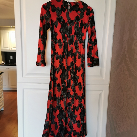 Made in Spain silk blend floral midi dress - Picture 9 of 12